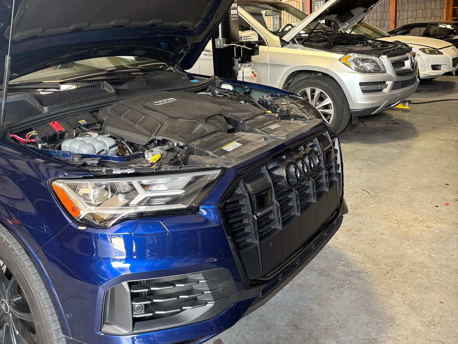 Audi receiving European repair at Impact Auto Repair